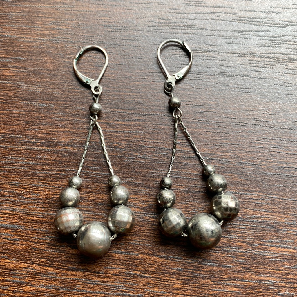 Gray Dangle Earrings